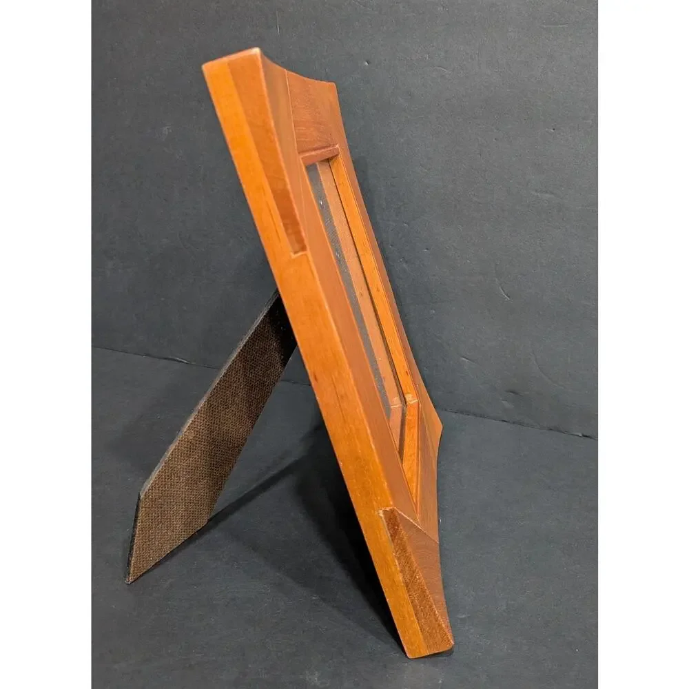 Vintage Fetco Wood Picture Frame Handcrafted In Thailand Geometric Inlaid 5x7
